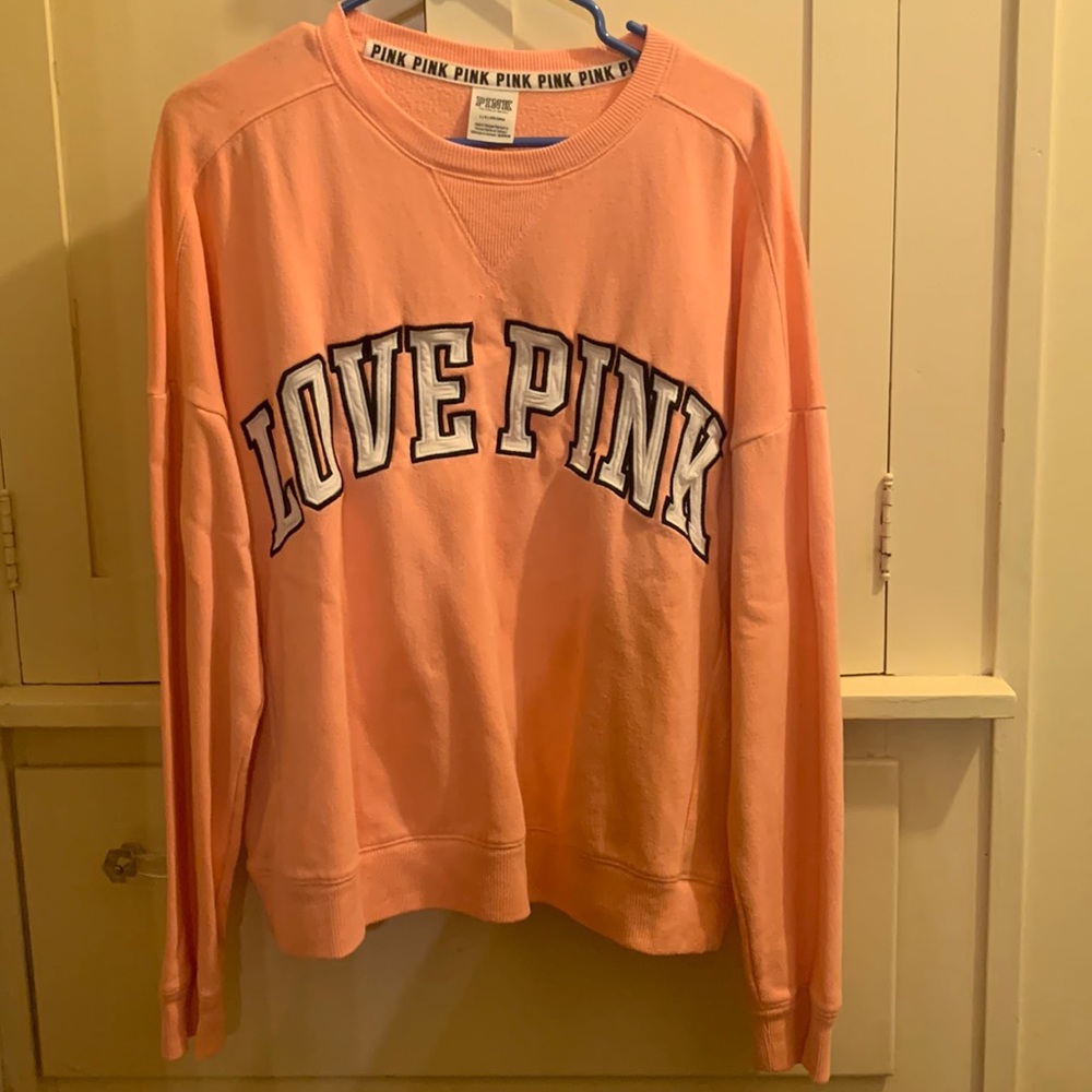 PINK Victoria Secret Peach Colored Sweater Size Large